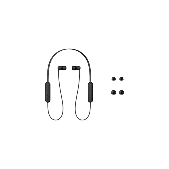 ყურსასმენი Sony WI-C100 Wireless In-ear Headphones - Black , 4 image - Primestore.ge