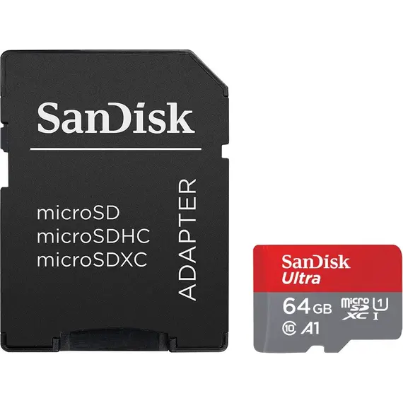 მეხსიერების ბარათი SanDisk 64GB Ultra MicroSD/HC UHS-I Card 140MB/S Class 10 SDSQUAB-064G-GN6MN , 3 image - Primestore.ge