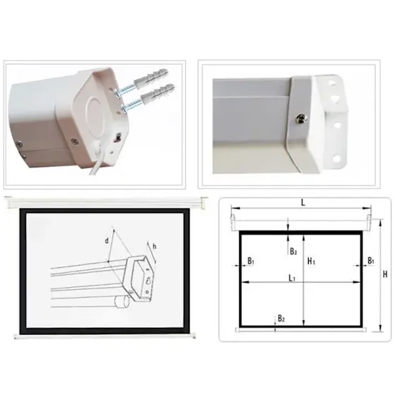 პროექტორის ეკრანი ALLSCREEN MANUAL PROJECTION SCREEN 244X186CM , 5 image - Primestore.ge