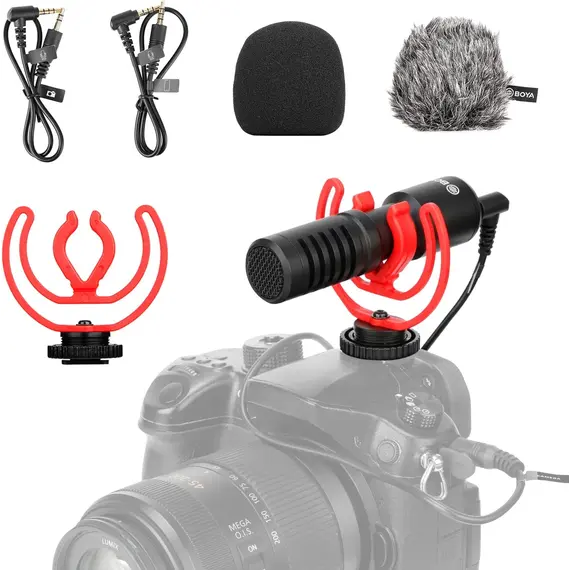 მიკროფონი BOYA BY-MM1+ Super-cardioid Condenser Shotgun Microphone , 2 image - Primestore.ge