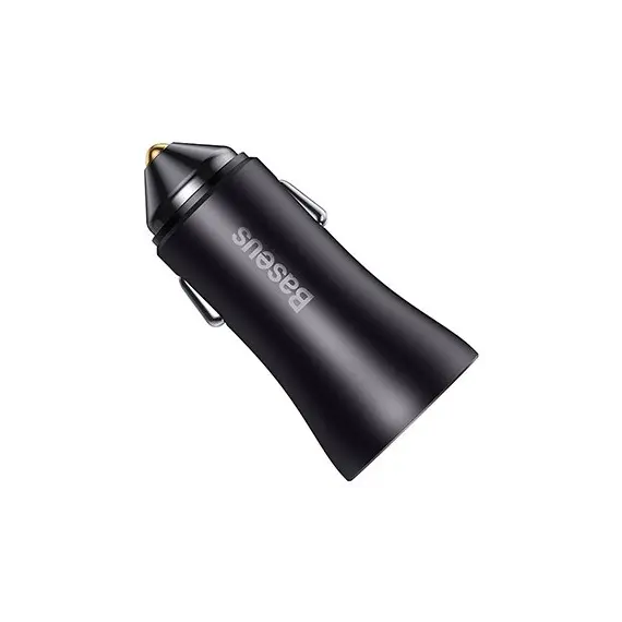 მანქანის დამტენი Baseus Golden Contactor Max Dual Fast Charger Car Charger USB/Type-C 60W CGJM000113 , 2 image - Primestore.ge