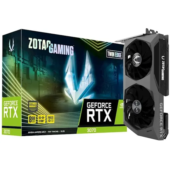 ვიდეო დაფა ZOTAC GeForce RTX 3070 8GB GDDR6 Twin Edge LHR  - Primestore.ge