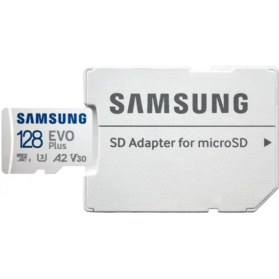 მეხსიერების ბარათი Samsung EVO Plus A2 V30 microSDXC UHS-I 128GB сlass10 , 2 image - Primestore.ge
