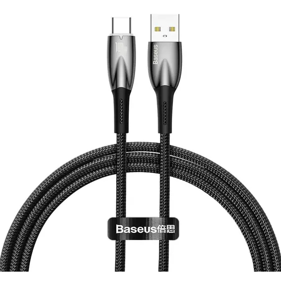 კაბელი Baseus Glimmer Series Fast Charging Data Cable Usb To Type-C 100W 1M CADH000401  - Primestore.ge