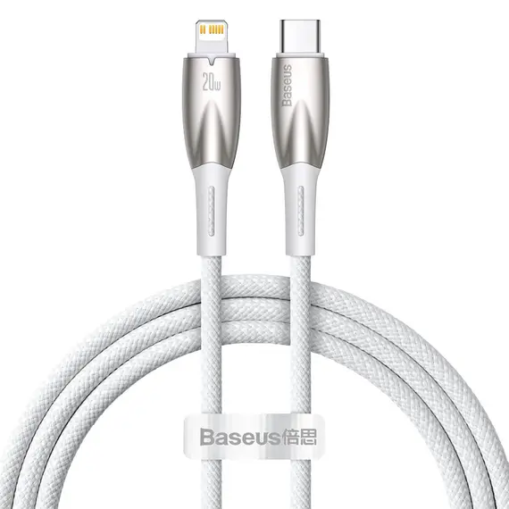 კაბელი Baseus Glimmer Series Fast Charging Data Cable Type-C To Lightning 20W 1M CADH000002  - Primestore.ge