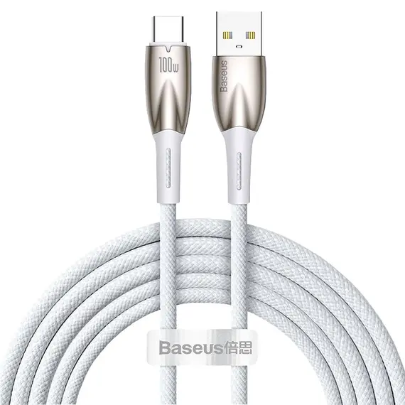 კაბელი Baseus Glimmer Series Fast Charging Data Cable Usb To Type-C 100W 1M CADH000402  - Primestore.ge