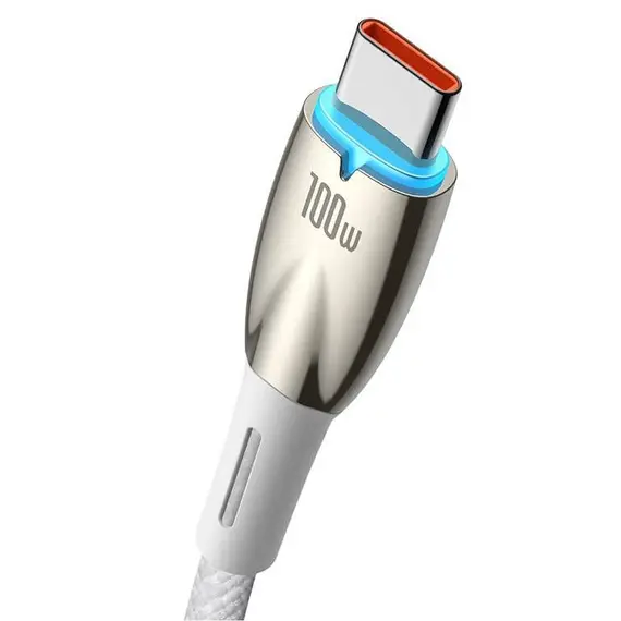 კაბელი Baseus Glimmer Series Fast Charging Data Cable Usb To Type-C 100W 1M CADH000402 , 2 image - Primestore.ge