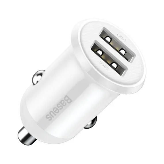 მანქანის დამტენი Baseus Grain Pro Car Charger Dual USB 4.8A CCALLP-02  - Primestore.ge