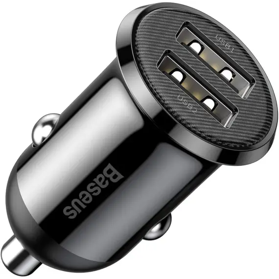 მანქანის დამტენი Baseus Grain Pro Car Charger Dual USB 4.8A CCALLP-01  - Primestore.ge
