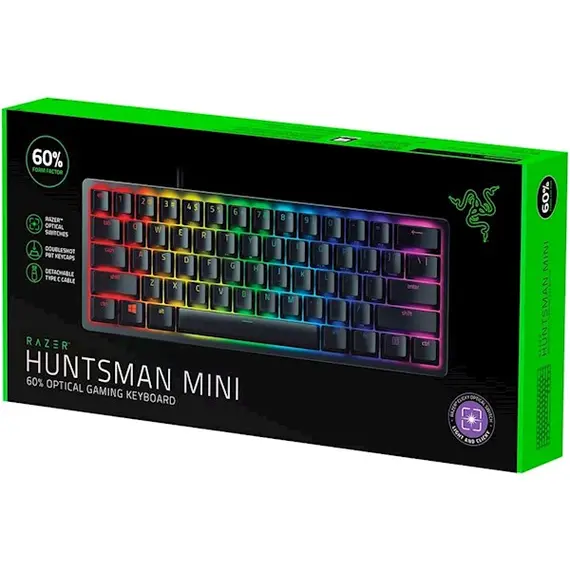 კლავიატურა Razer Huntsman Mini (Purple Switch) - US Layout , 5 image - Primestore.ge