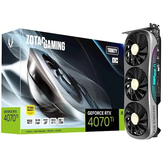 ვიდეო დაფა ZOTAC RTX 4070 Ti OC 12GB GDDR6X Trinity  - Primestore.ge