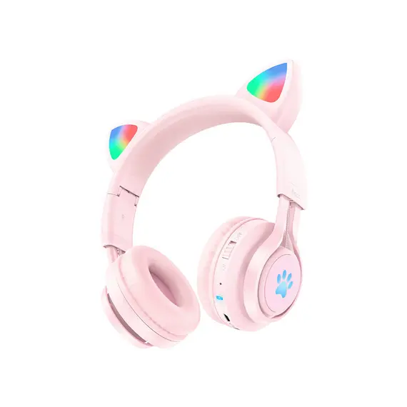 ყურსასმენი Hoco W39 Cat ear kids BT headphones Pink  - Primestore.ge