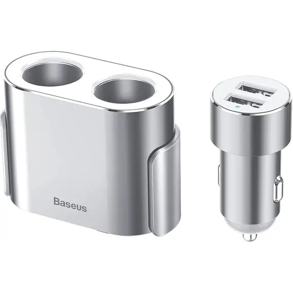 მანქანის დამტენი Baseus High Efficiency One To Two Cigarette Lighter CRDYQ-0S  - Primestore.ge