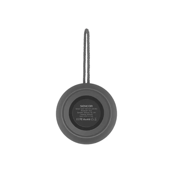 დინამიკი Sencor SSS 1000 Nyx Micro Splashproof Bluetooth Speaker - Black , 3 image - Primestore.ge