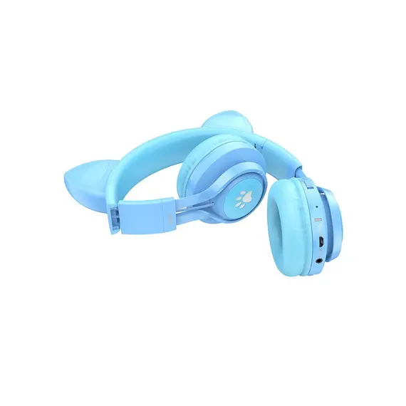 ყურსასმენი Hoco W39 Cat ear kids BT headphones Blue , 2 image - Primestore.ge