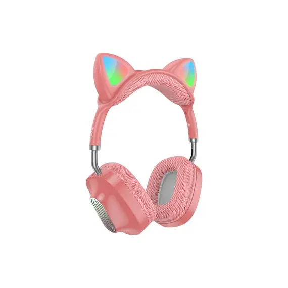 ყურსასმენი Hoco ESD13 Skill cat ear BT headphones - Pink  - Primestore.ge