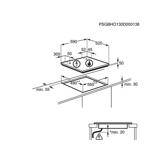 Built-in cooker AEG HD634170NB, 2 image