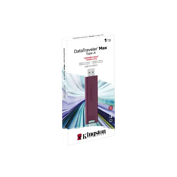 USB ფლეშ მეხსიერება Kingston 1TB DataTraveler Max USB 3.2 Type-A - Red (DTMAXA/1TB) - Primestore.ge