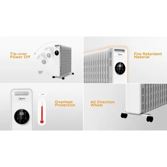 ზეთის გამათბობელი MIDEA NY2311-20M , 2 image - Primestore.ge
