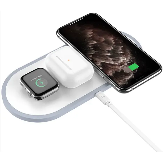 პორტატული დამტენი Hoco Handsome 3-in-1 Wireless Fast Charger CW24 , 3 image - Primestore.ge