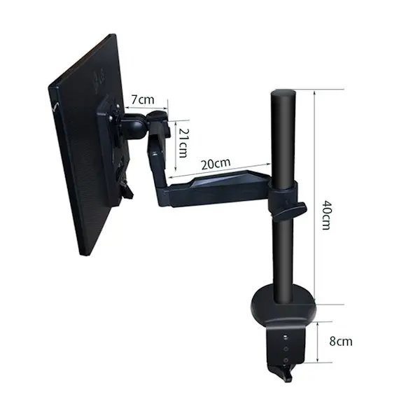 მონიტორის საკიდი Allscreen MB1427H, 14"-27", Monitor Mount, Black , 2 image - Primestore.ge