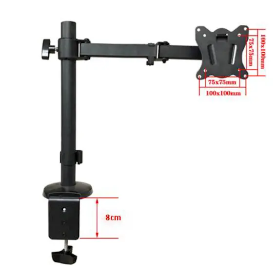 მონიტორის საკიდი Allscreen MDB1327B, 14-27", Monitor Mount, Black , 2 image - Primestore.ge