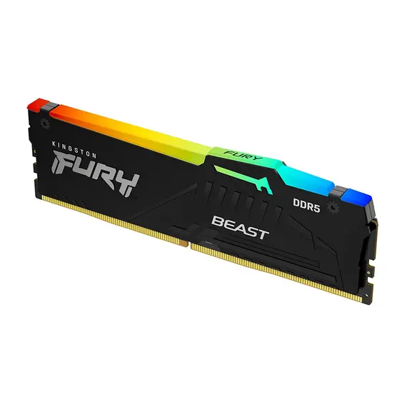ოპერატიული მეხსიერება Kingston Fury Beast RGB 16GB DDR5 5200MT/s CL40 DIMM Desktop Memory (KF552C40BBA-16) , 2 image - Primestore.ge