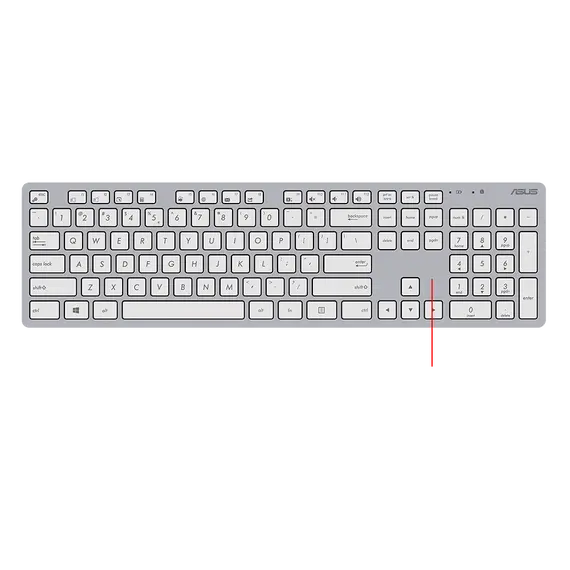 კლავიატურა მაუსით Asus Wireless Keyboard & Mouse white (90XB0430-BKM0Y0)  - Primestore.ge