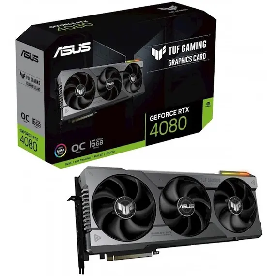 ვიდეო დაფა ASUS GeForce RTX 4080 16GB GDDR6X TUF GAMING OC TUF-RTX4080-O16G-GAMING  - Primestore.ge