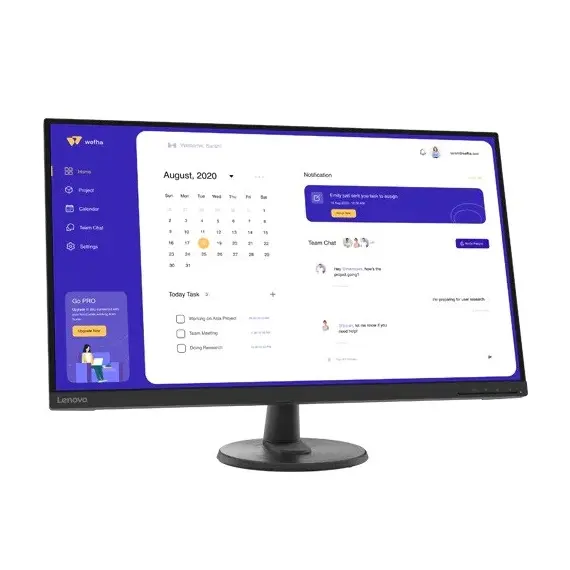 Monitor Lenovo 63DAGAT2EU C32u-40, 31.5", Monitor, UHD, VA, HDMI, DP, Black, 2 image