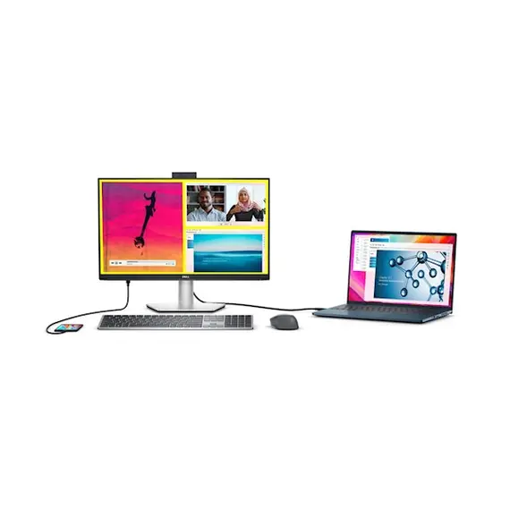 Monitor Dell S2422HZ, 24", FHD, IPS, HDMI, DP, USB-C, AMD FreeSync, Video Conferencing Monitor, Silver, 6 image