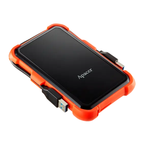 გარე მყარი დისკი Apacer 2.5" USB 3.1 1TB AC630 IP55 Black/Orange , 2 image - Primestore.ge