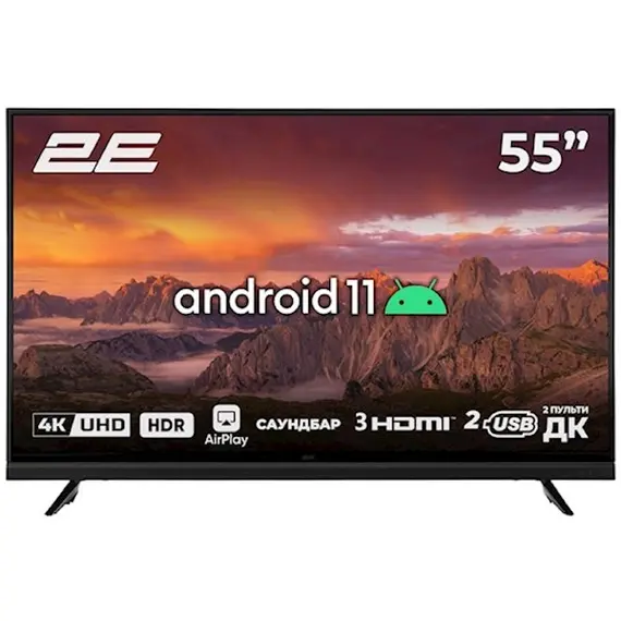 ტელევიზორი 2E 2E-55A06L, 55", 4K UHD, Smart TV  - Primestore.ge