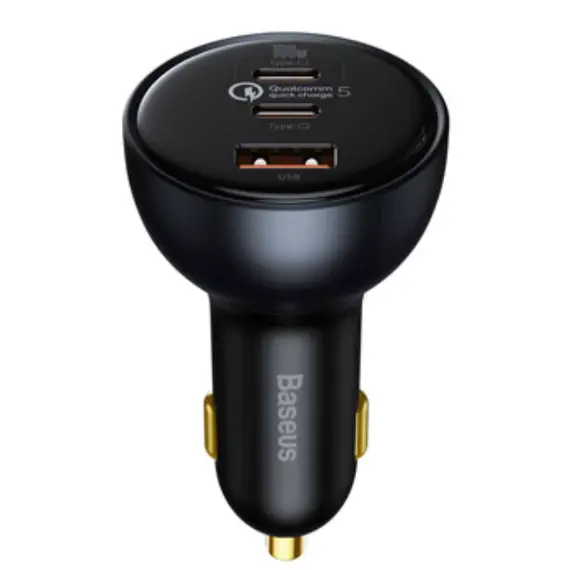 Car charger Baseus Qualcomm Quick Charge 5 Technology Multi-Port Fast Car Charger With Cable TZCCZM-0G, 2 image