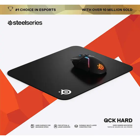 მაუსპადი SteelSeries mousepad QcK Hard Pad , 3 image - Primestore.ge