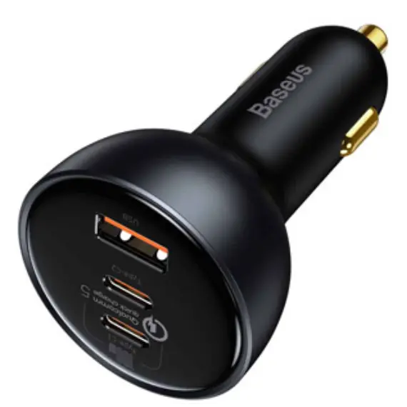 Car charger Baseus Qualcomm Quick Charge 5 Technology Multi-Port Fast Car Charger With Cable TZCCZM-0G, 3 image