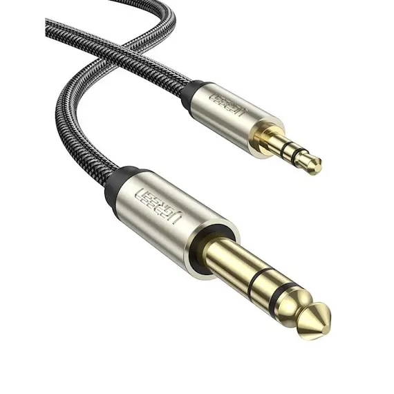 აუდიო კაბელი UGREEN (10630) 3.5mm to 6.35mm TRS Stereo Audio Cable 5m (Gray)  - Primestore.ge