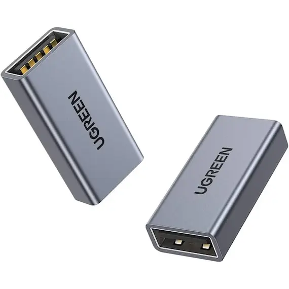 USB ადაპტერი UGREEN US381 (20119) USB 3.0 Type A Female to Female Adapter, Gray  - Primestore.ge