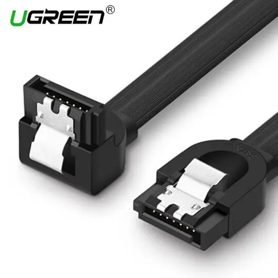 SATA cable US217 (30797) SATA 3.0 Data Cable 90° Elbow Black 0.5M
