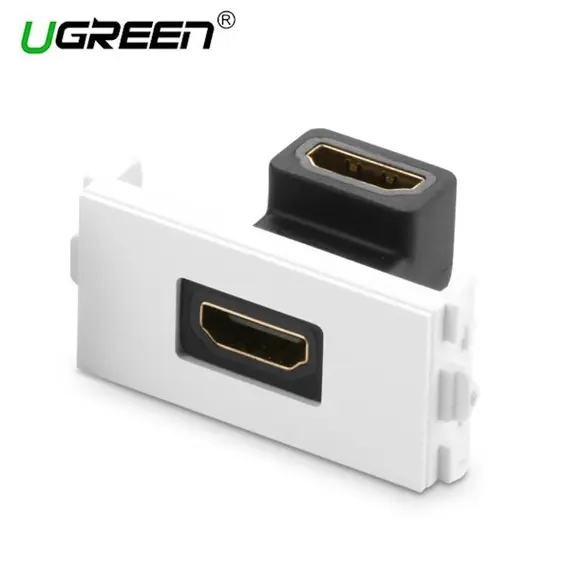 HDMI როზეტი UGREEN MM113 (20318) adapter connector HDMI Socket Panel (White)  - Primestore.ge