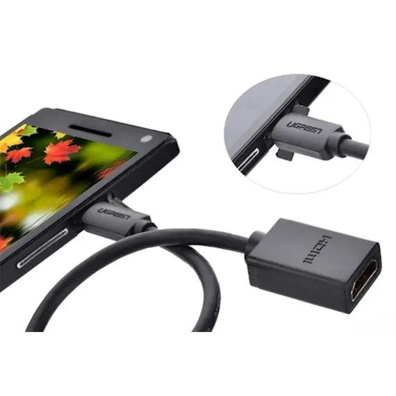 HDMI ადაპტერი UGREEN 20134 Micro HDM Imale to HDMI female adapter cable - Primestore.ge