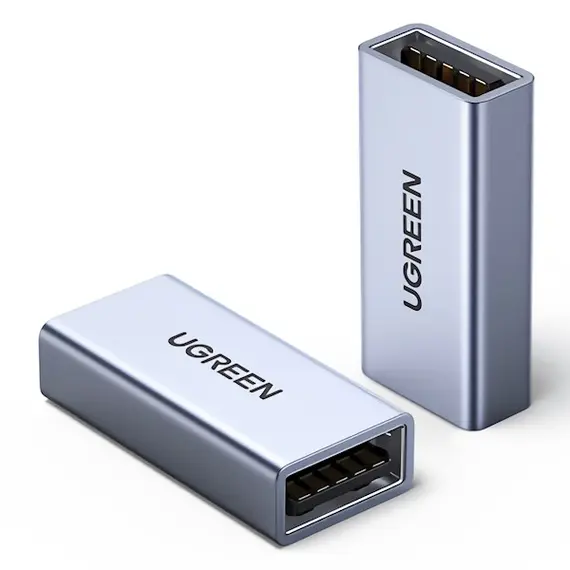 USB ადაპტერი UGREEN US381 (20119) USB 3.0 Type A Female to Female Adapter, Gray , 2 image - Primestore.ge