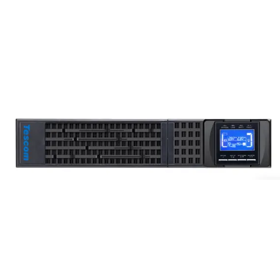 უწყვეტი კვების წყარო Tescom TEOS 6RT 3kVA 1/1 Rackmount Series UPS Shuko socket, 16x12V 7Ah Battery , 2 image - Primestore.ge
