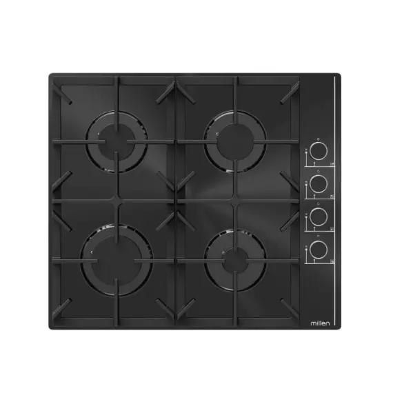 ქურის ზედაპირი Millen 6Y4G Moon Serie Black Glass  - Primestore.ge