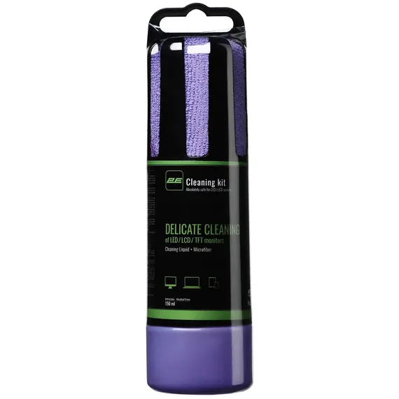 მონიტორის საწმენდი 2E Cleaning Kit  150ml Liquid for LED / LCD + Cloth, Blue  - Primestore.ge