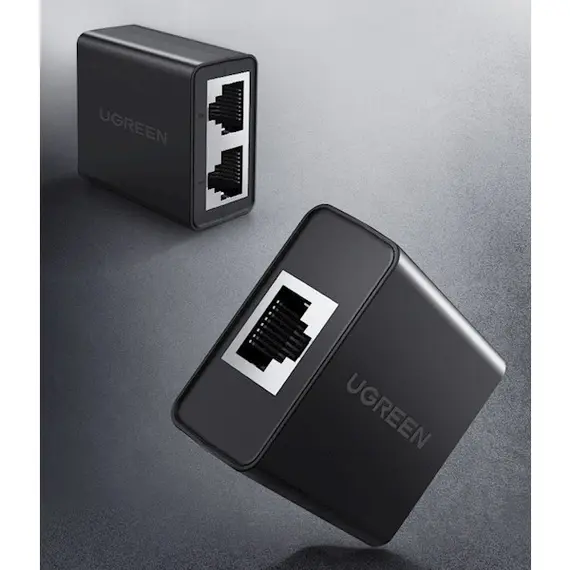 RJ45 ადაპტერი UGREEN CM210 (50923) RJ45 Splitter Adapter, 2 Pack, Black , 2 image - Primestore.ge