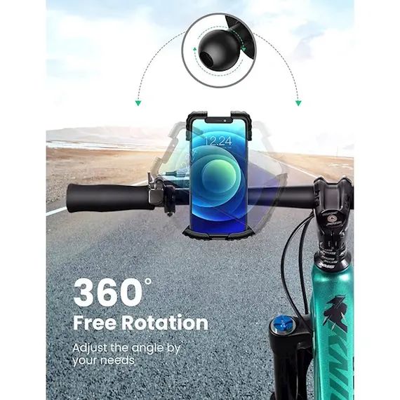 მობილურის დამჭერი UGREEN LP494 (60548), Bike Mount Phone Holder, Black , 3 image - Primestore.ge
