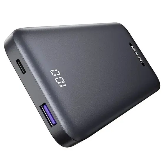 პორტატული დამტენი UGREEN PB198 (60689), 10000mAh, USB-C, Type-c, USB-A, Power Bank, Gray , 2 image - Primestore.ge