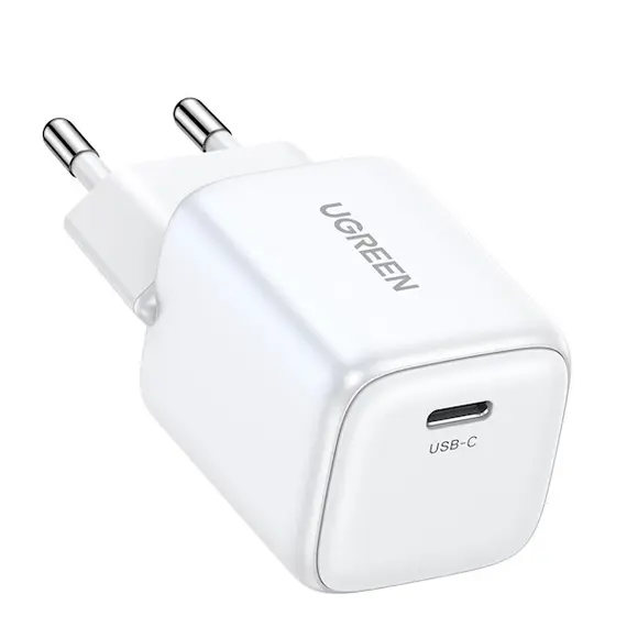 დამტენი UGREEN Charger Type-c CD319 (15326) Nexode, 30W, Single port, USB-C, White  - Primestore.ge