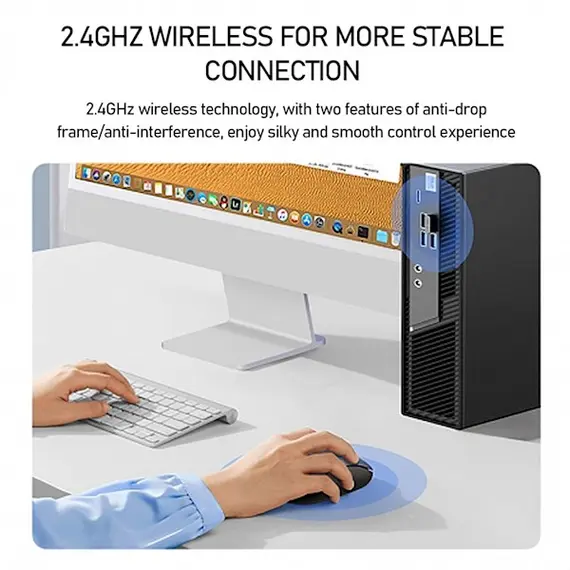 მაუსი UGREEN MU105 (90550), Wireless, USB, Mouse, Blue , 4 image - Primestore.ge